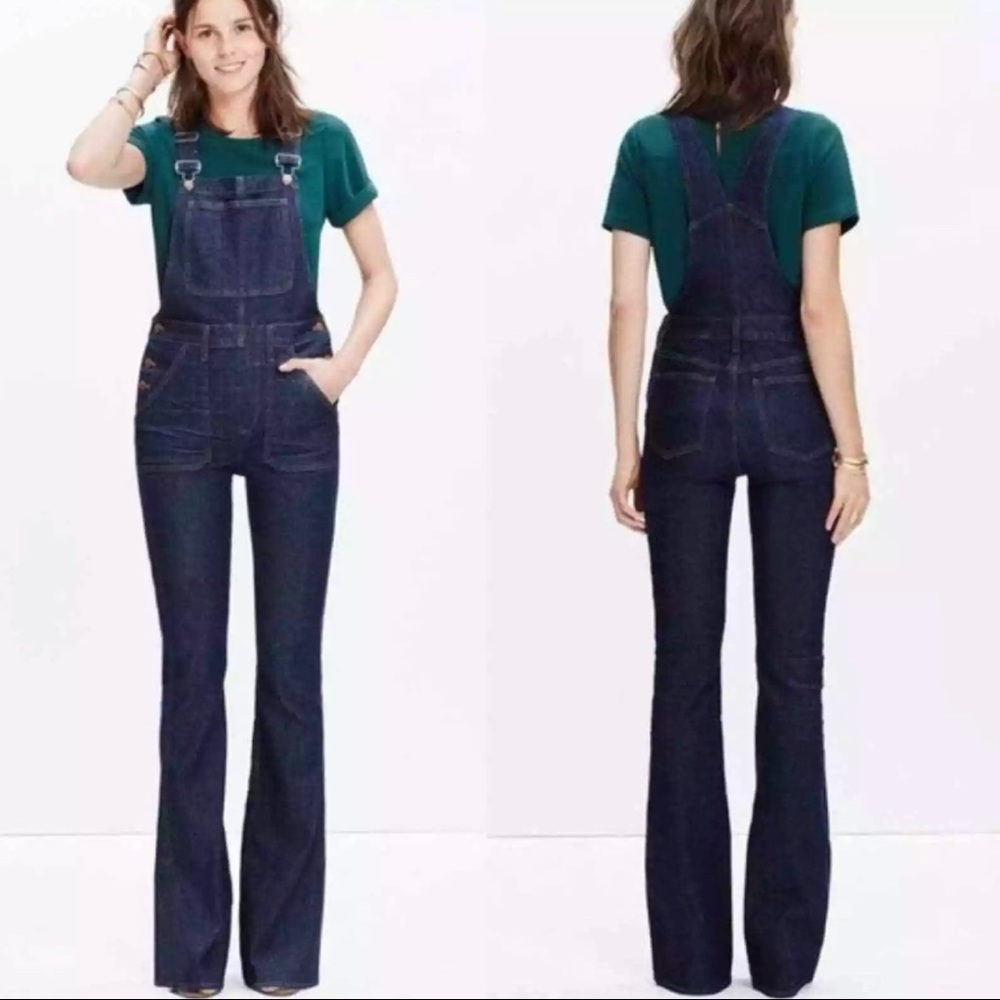 Madewell flea market flare overalls